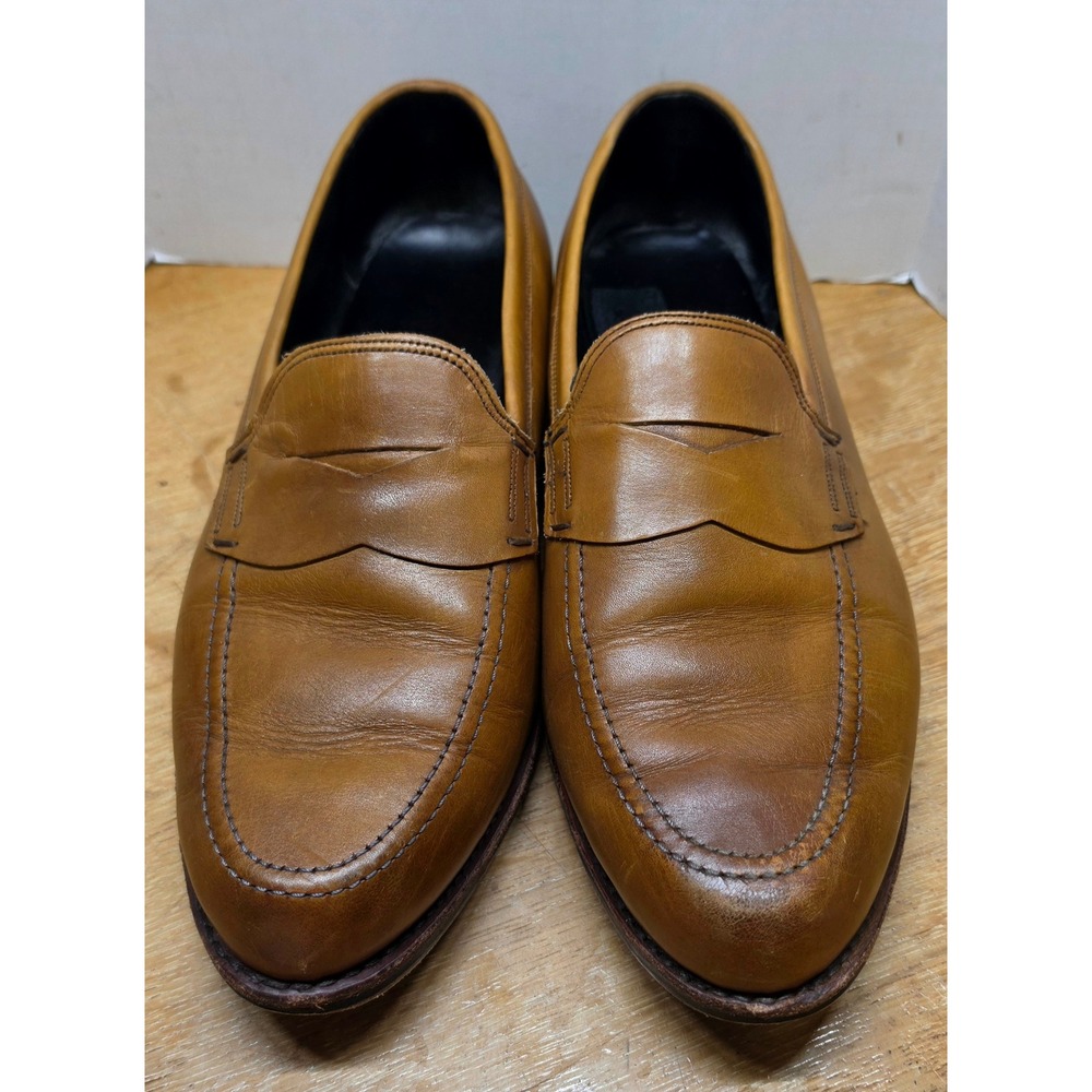 Allen Edmonds Wooster Street Tan Leather Penny Loafers Mens 9.5 3E 910218M
